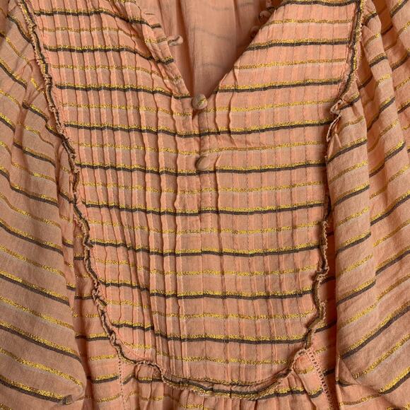 Apiece Apart Cala Bib Blouse Top Blouse Orange Womens Size 2 XS - Picture 10 of 16